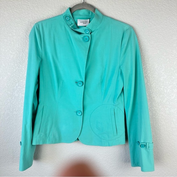Akris Punto Jackets & Blazers - Akris Punto Aqua stand collar blazer size 4